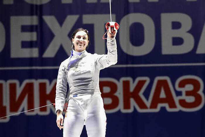Яна Егорян чемпионка РФ по фехтованию на саблях